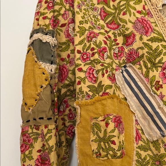 Jaded Gypsy Floral Patchwork Wrap Top Cheerful Walks Wrap - Picture 7 of 10